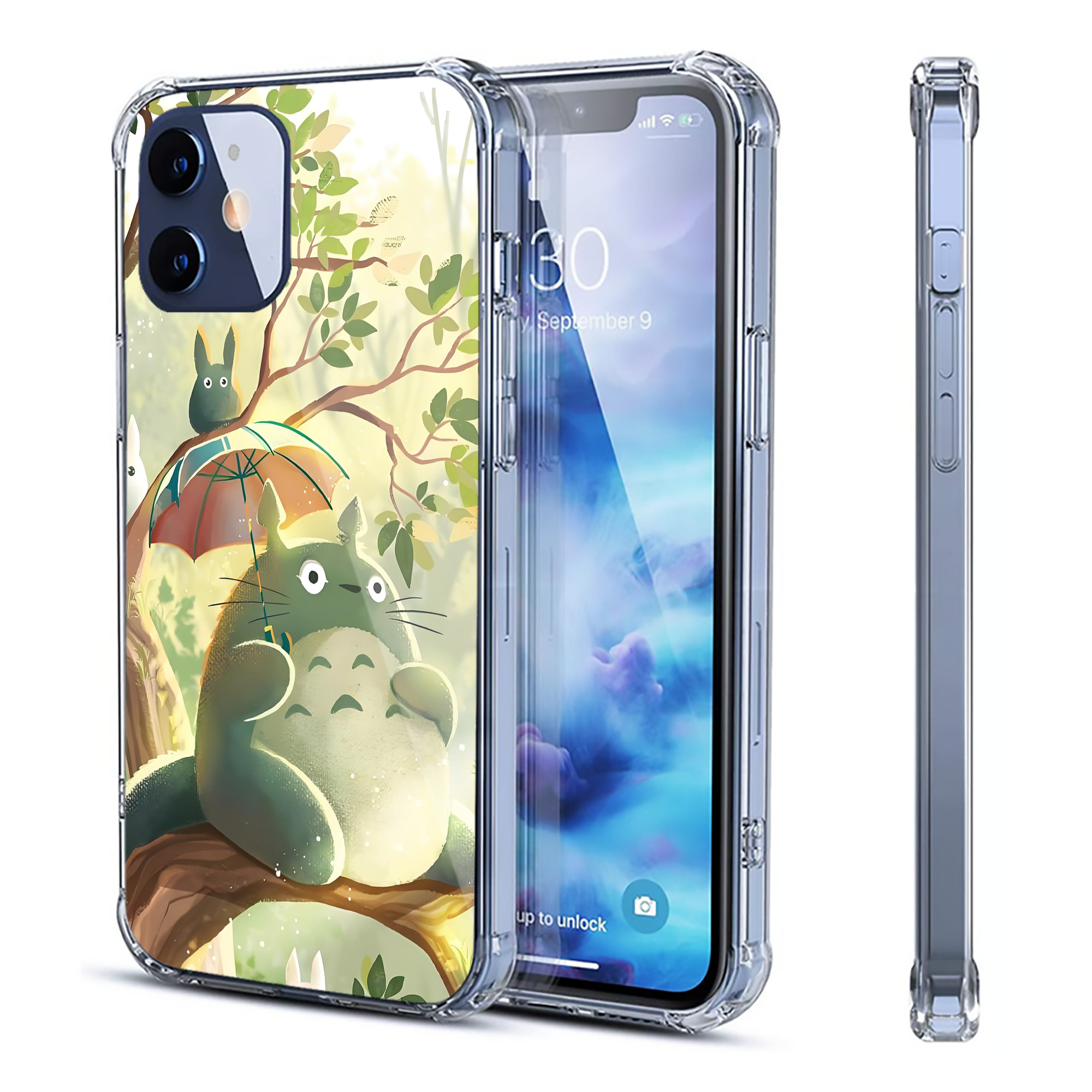 （画像用） となりのトトロ 草壁メイ 草壁サツキ My Neighbor Totoro Satsuki Kusakabe Mei Kusakabe 【iPhone 12シリーズ対応】透明スマホケース（クリアソフトケース）
